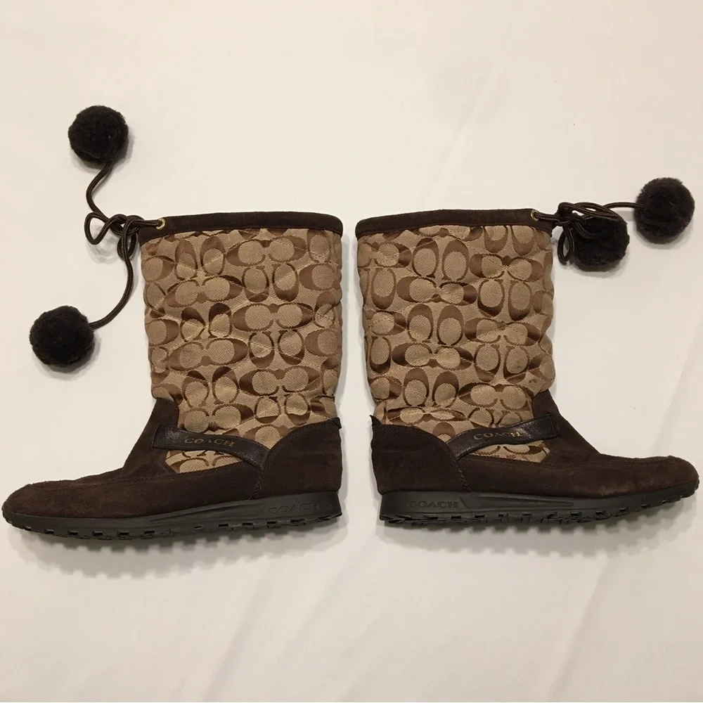Coach Brown Juniper Boots Size 8.5B - Picture 3 of 16